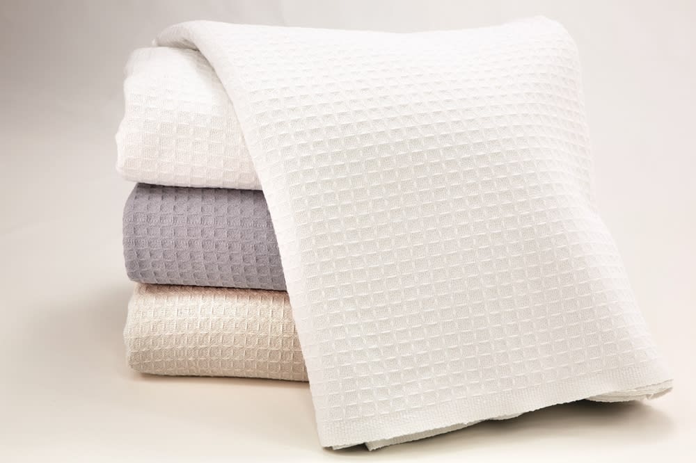 GuestSupply CA Santa Clara Thermal Blanket 100 Cotton Full Double 80x90 4.5 lbs Natural